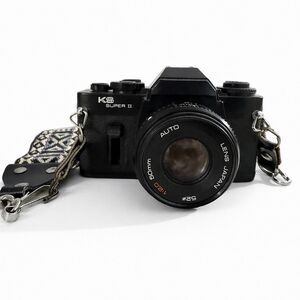 KS Super II 35mm SLR Film Camera with 50mm f/2.0 Lens Black needs Battery